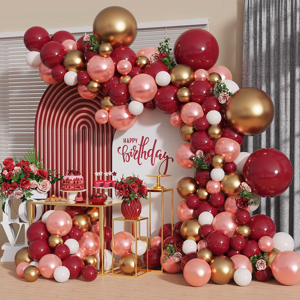 5" Latex Balloons 100 Pcs Retro Garnet