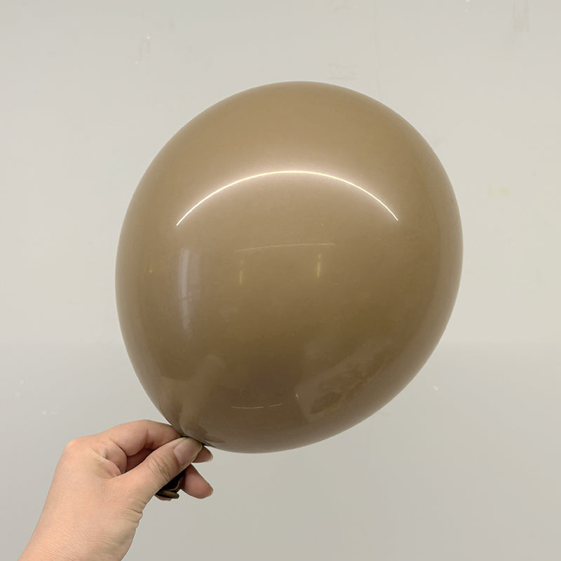 10" Latex Balloons 100 Pcs Retro Light Coffee