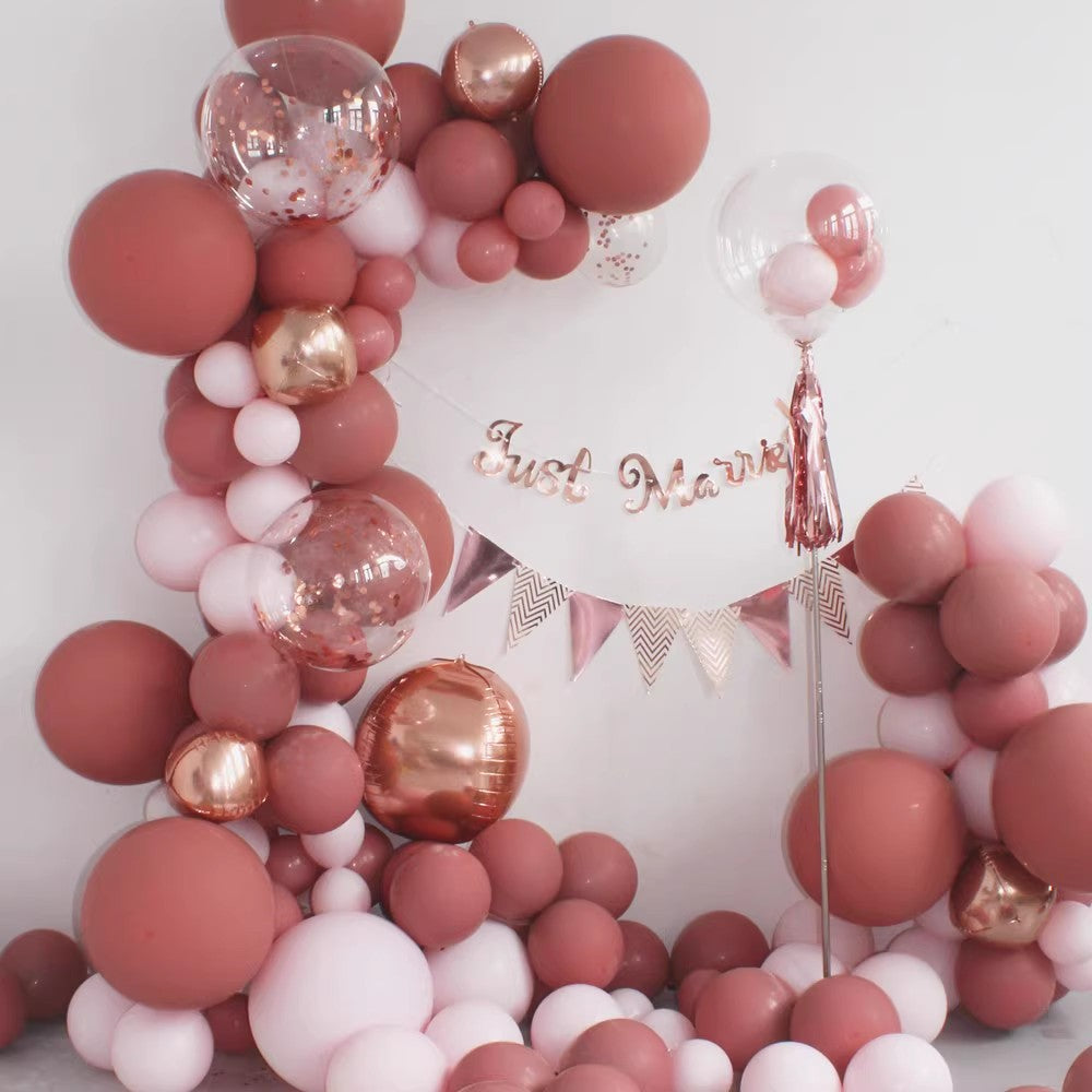 18" Latex Balloons 10 Pcs Retro Rosewood