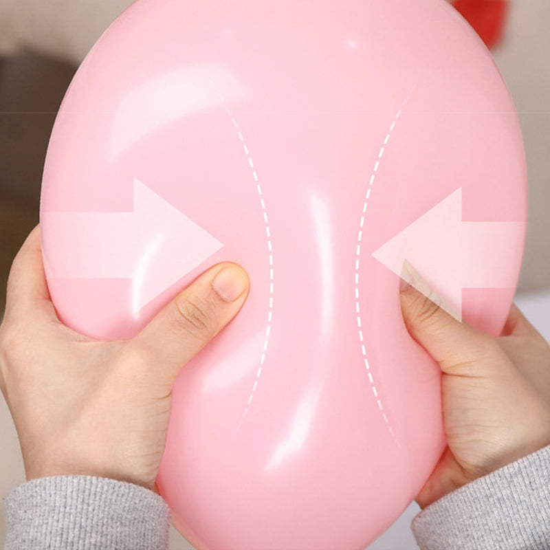 DIY Ribbon Bow Balloons Set 12" Soft Pink