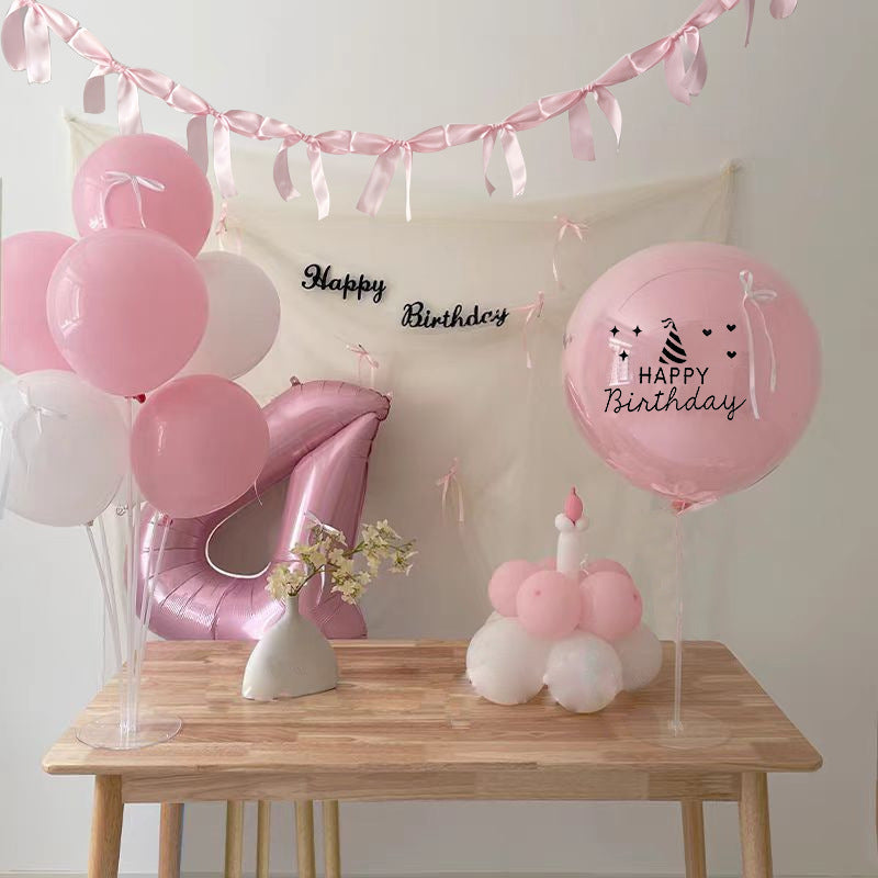 Ribbon Bow Garland Banner Set Purple