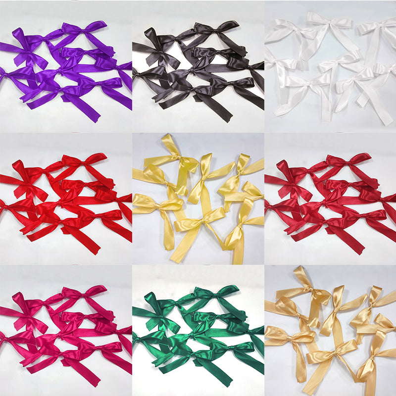 30pcs Boutique Satin Ribbon Twist Tie Bows for Tying Up Packages Gift Wrapping