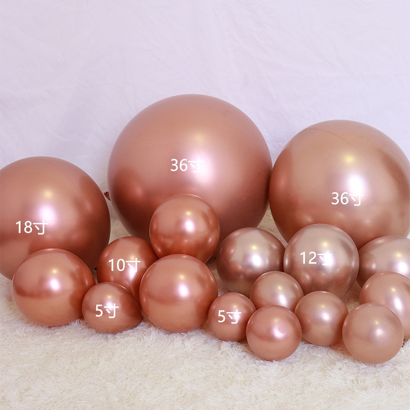 Metallic Rose Gold Latex Balloons For Birthday Party Decorations Available In 5Inch, 10Inch, 12Inch, 18Inch,36Inch