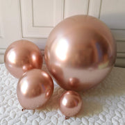Metallic Rose Gold Latex Balloons For Birthday Party Decorations Available In 5Inch, 10Inch, 12Inch, 18Inch,36Inch