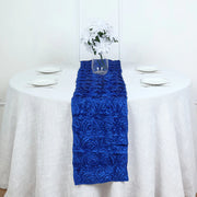 Wedding Rosette Satin Table Runner 108" x14" Royal Blue