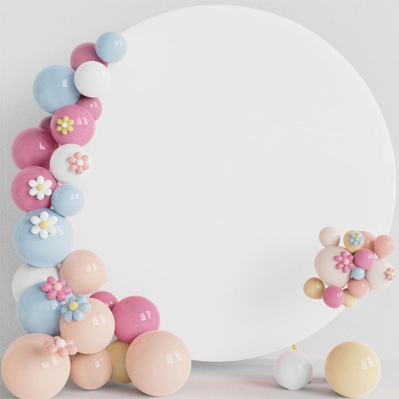 Round Backdrop Cover Wedding Arch Cover for Circle Balloon Arch Frame Arch Backdrop Cover Fabric for Wedding Birthday Party Baby Shower Decoration