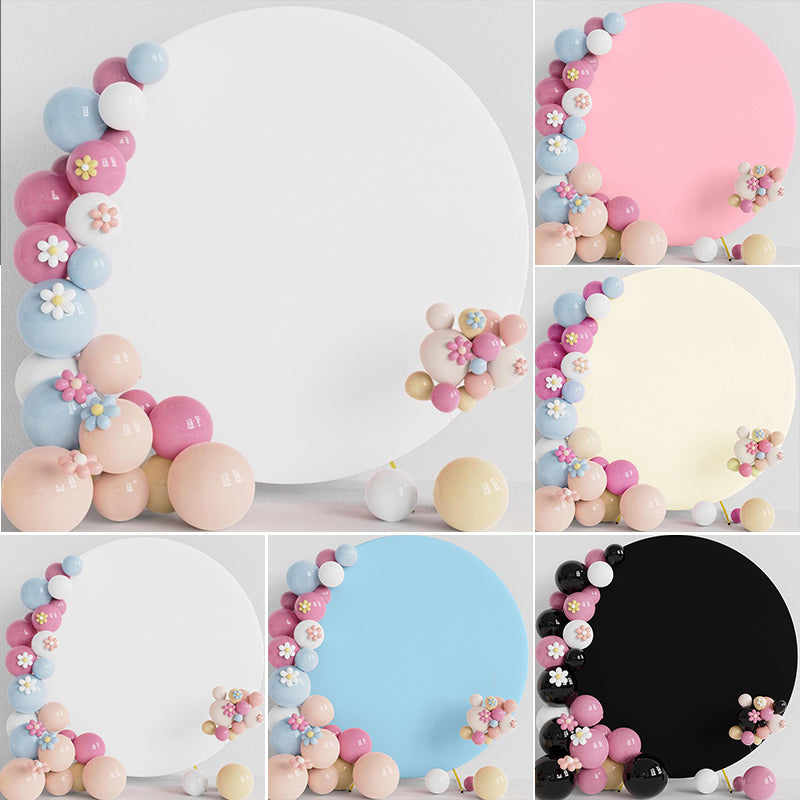 Round Backdrop Cover Wedding Arch Cover for Circle Balloon Arch Frame Arch Backdrop Cover Fabric for Wedding Birthday Party Baby Shower Decoration