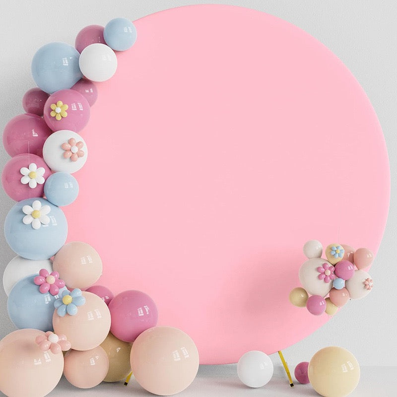 Round Backdrop Cover Wedding Arch Cover for Circle Balloon Arch Frame Arch Backdrop Cover Fabric for Wedding Birthday Party Baby Shower Decoration