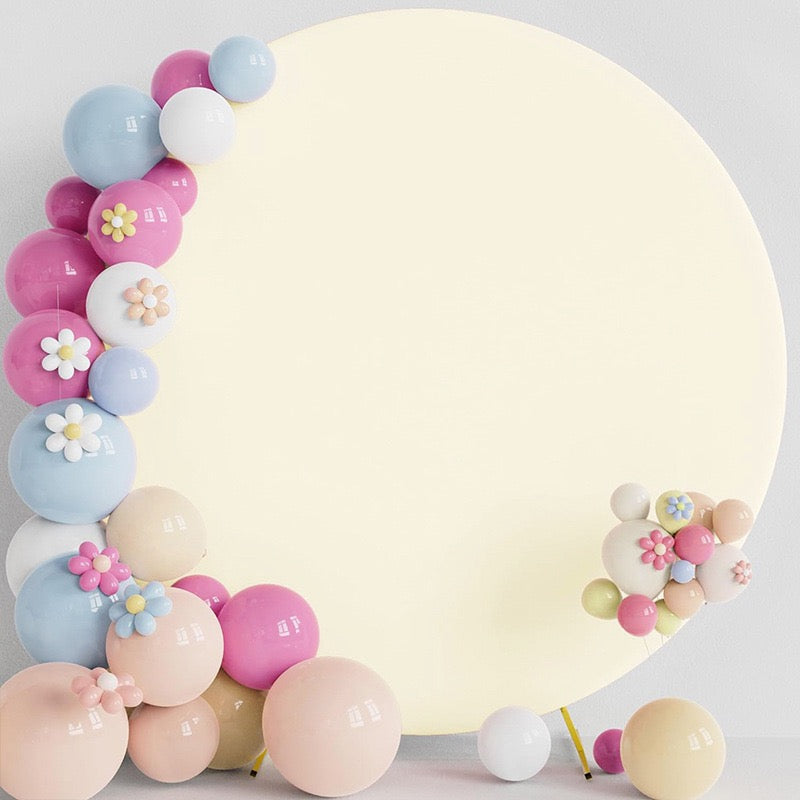 Round Backdrop Cover Wedding Arch Cover for Circle Balloon Arch Frame Arch Backdrop Cover Fabric for Wedding Birthday Party Baby Shower Decoration
