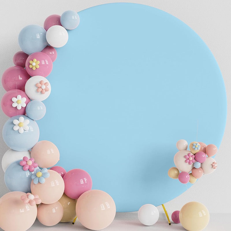 Round Backdrop Cover Wedding Arch Cover for Circle Balloon Arch Frame Arch Backdrop Cover Fabric for Wedding Birthday Party Baby Shower Decoration