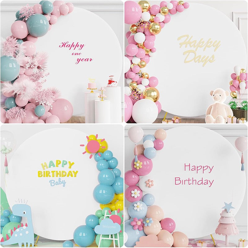 Round Backdrop Cover Wedding Arch Cover for Circle Balloon Arch Frame Arch Backdrop Cover Fabric for Wedding Birthday Party Baby Shower Decoration