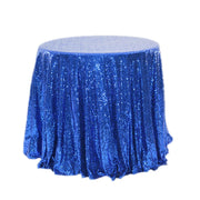 Sequin Round Tablecloth 108" Royal Blue