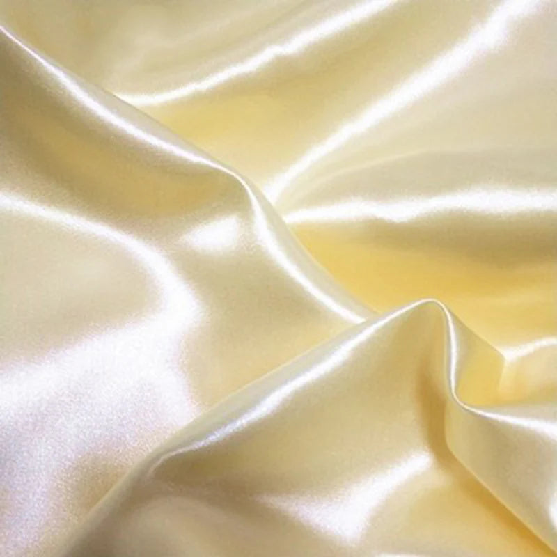 10ft H x 9ft W Satin Drape/Backdrop Cream