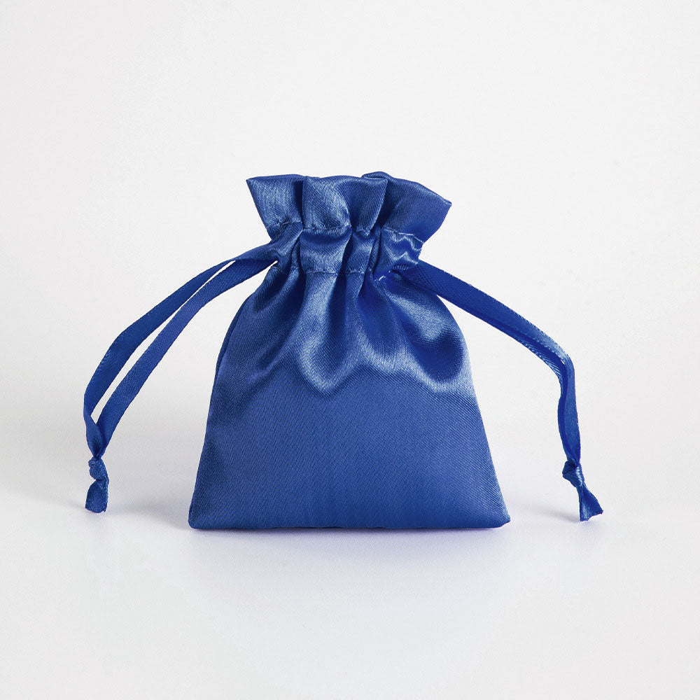 12PCS Satin Gift Bag Drawstring Pouch Wedding Favors Bridal Navy Blue