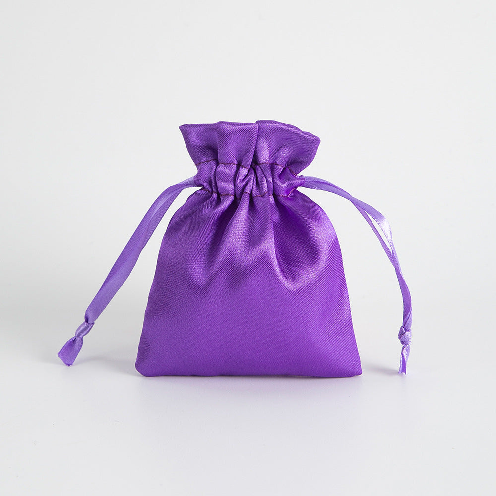 12PCS Satin Gift Bag Drawstring Pouch Wedding Favors Bridal Purple