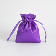 12PCS Satin Gift Bag Drawstring Pouch Wedding Favors Bridal Purple