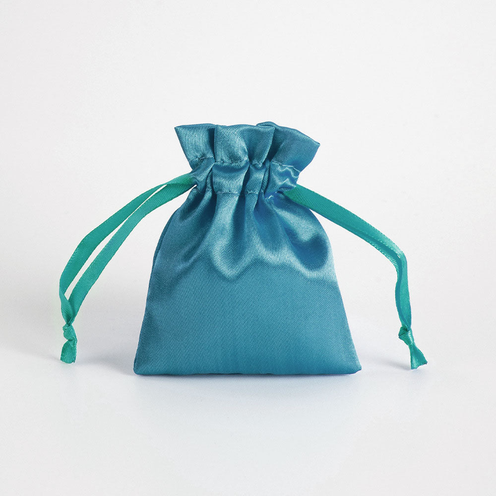12PCS Satin Gift Bag Drawstring Pouch Wedding Favors Bridal Green