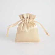 12 Pc Satin Drawstring Wedding Party Favor Bags Champagne Gold