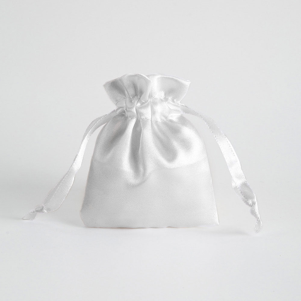 12PCS Satin Gift Bag Drawstring Pouch Wedding Favors Bridal Gray