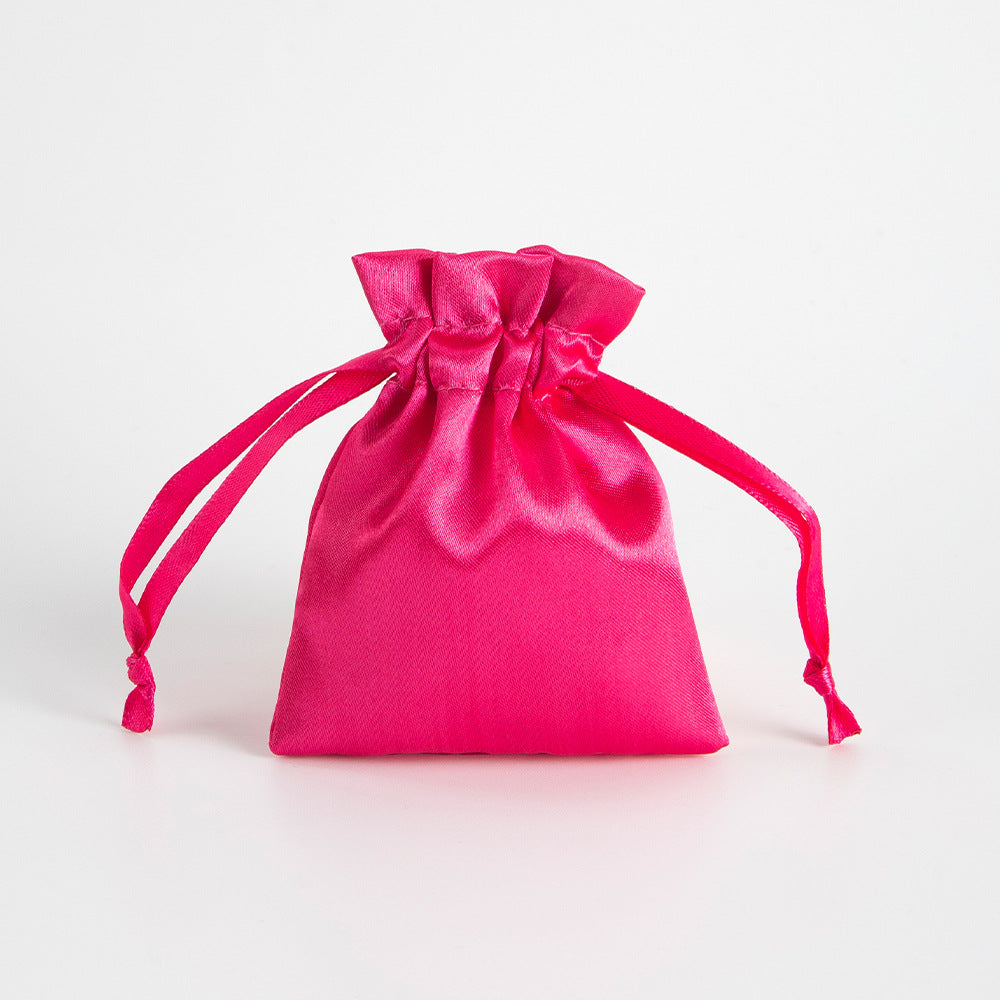 12PCS Satin Gift Bag Drawstring Pouch Wedding Favors Bridal Rose Red