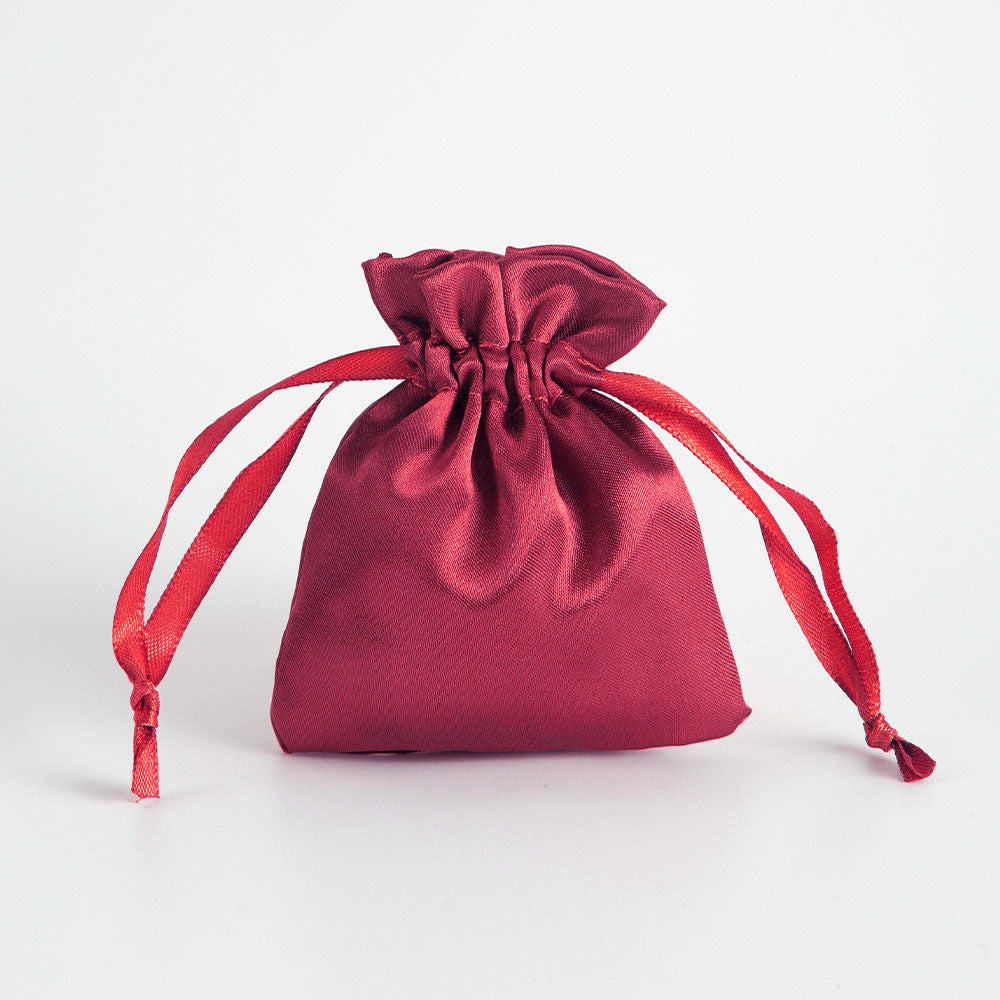 12PCS Satin Gift Bag Drawstring Pouch Wedding Favors Bridal Wine