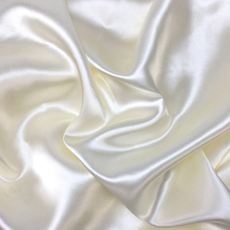 10 yds Satin Fabric Roll Off White