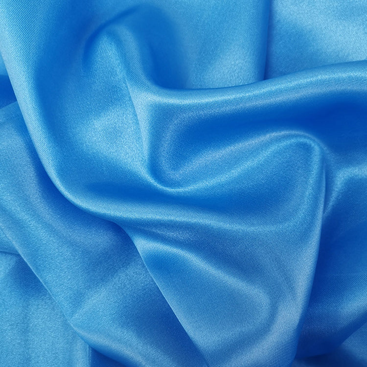 10 yds Satin Fabric Roll Lake Blue
