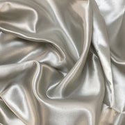 10 yds Satin Fabric Roll Silver Gray