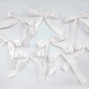 30 Pcs Satin Ribbon Twist Tie Bows White