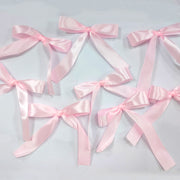 30 Pcs Satin Ribbon Twist Tie Bows Pink