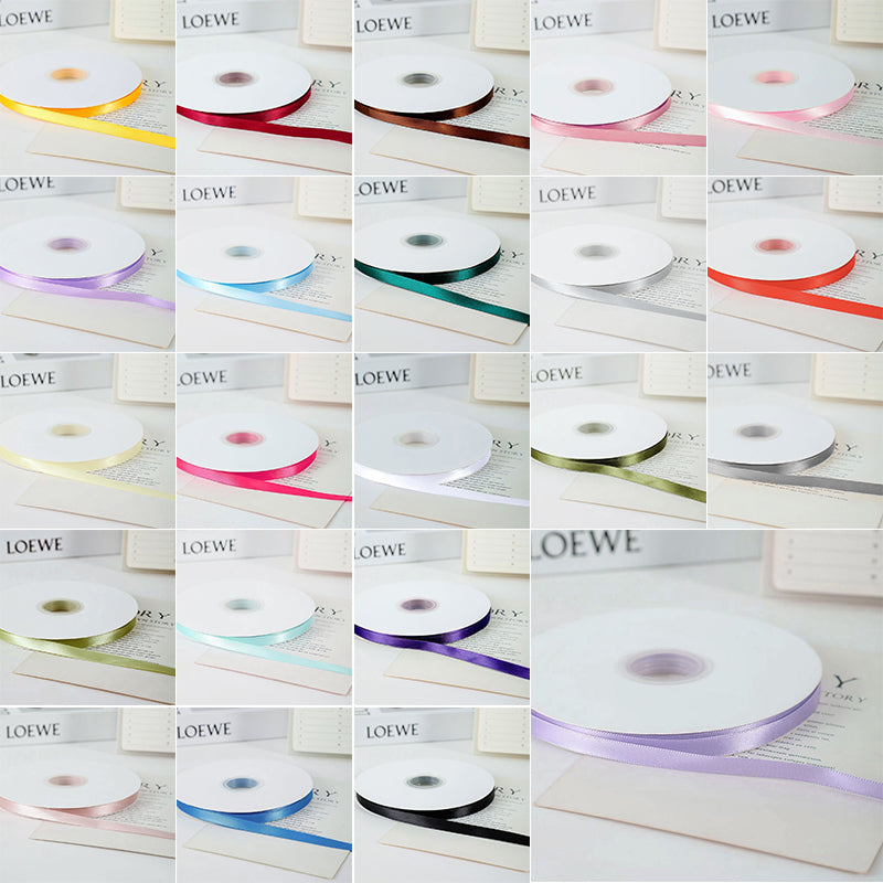 3/8" x 80 Yards Satin Ribbon with Spool - Ideal for Gift Wrapping, Floral Bouquets, Crafts, Wedding Party Decorations and Sewing Projects