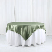 Square 85" Satin Table Overlay Army Green