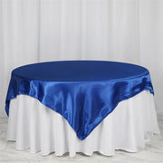 Square 85" Satin Table Overlay Royal Blue