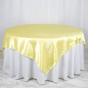 Square 72" Satin Table Overlay Yellow