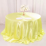 Weddings Satin Round Tablecloth Yellow