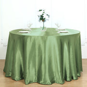 Smooth Fabric Round Satin Tablecloth Autumn Fragrance Green