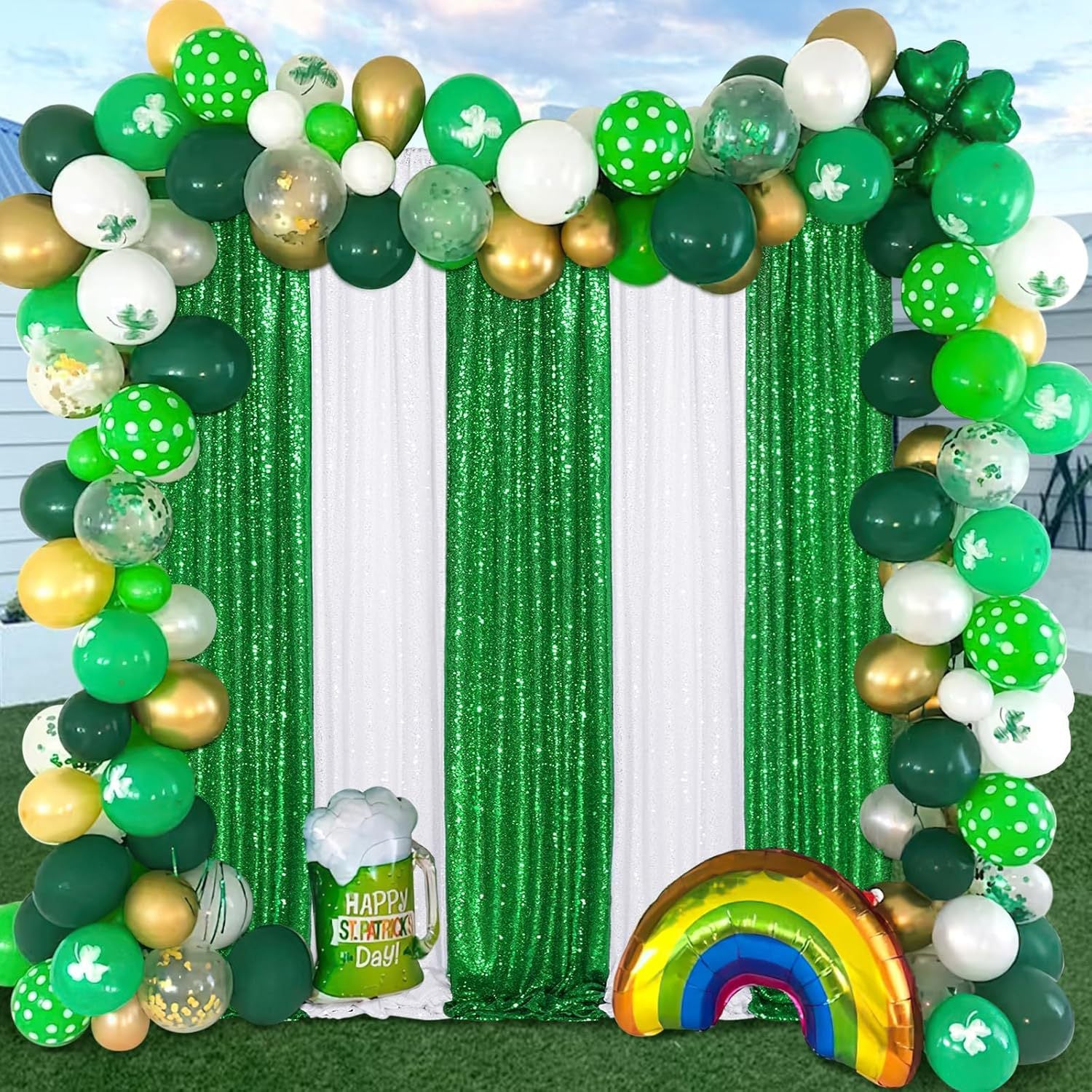 4 yards Glitz Sequins Fabric Bolt Green