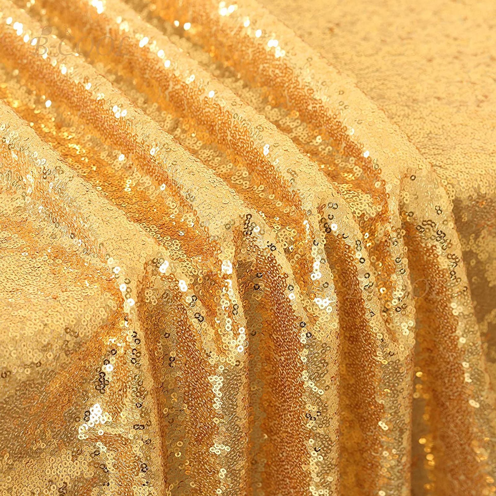 4 yards Glitz Sequins Fabric Bolt Gold