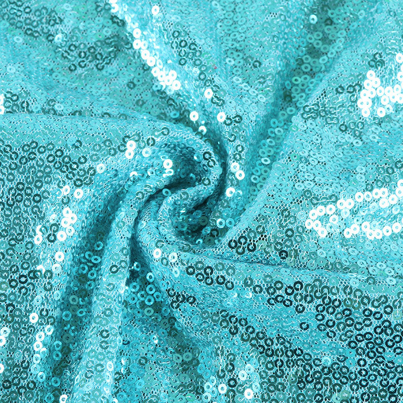 Malachite Green Sequin Backdrop Drape Curtains with Rod Pockets - 8ftx8ft