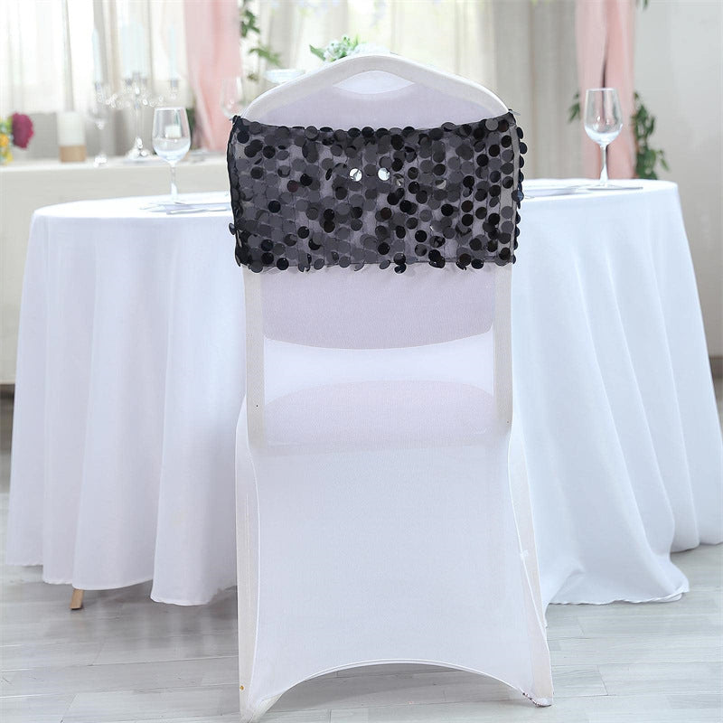 5 Pcs Payette Sequin Chair Bands Black