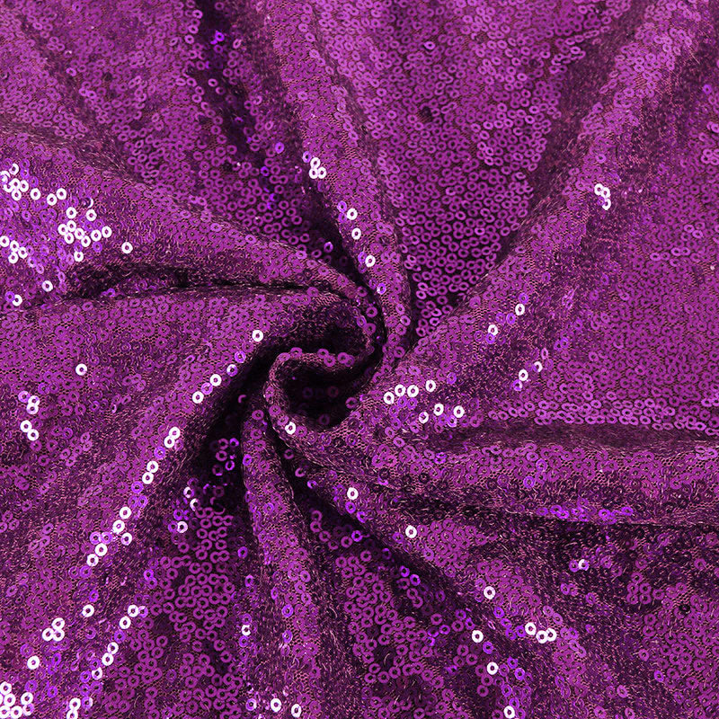 4 yards Glitz Sequins Fabric Bolt Dark Purple