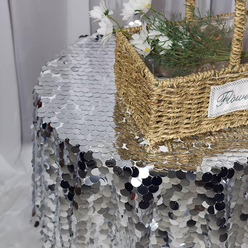 Sequin Round Tablecloth 120"