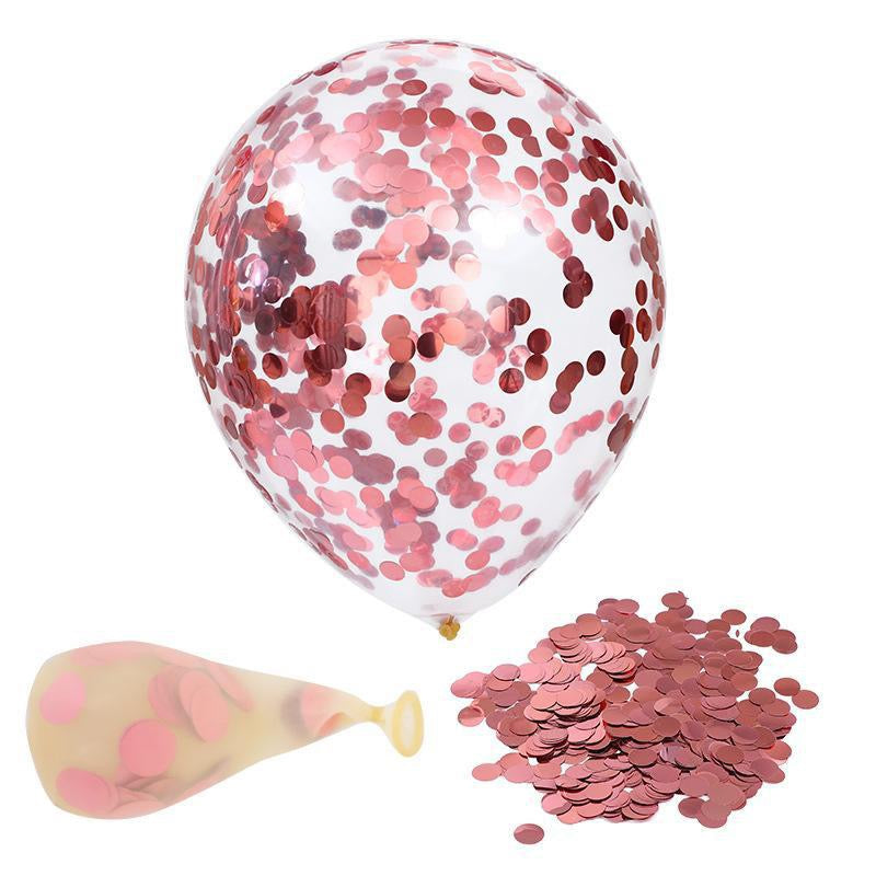 12 Inch Transparent Confetti Round Latex Balloons 50 Pcs Perfect For Holiday Parties Scene Decoration And Event Arrangements