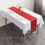 Glitz Sequins 110" x 12" Table Runner Red