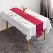 Glitz Sequins 110" x 12" Table Runner Rose Red