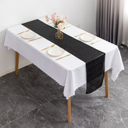 Glitz Sequins 110" x 12" Table Runner Black