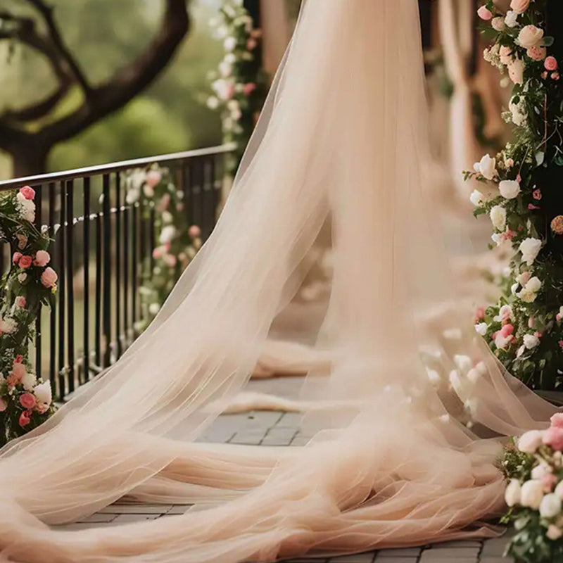 Sheer Organza Wedding Arch Draping Fabric 20ft Dirty Pink