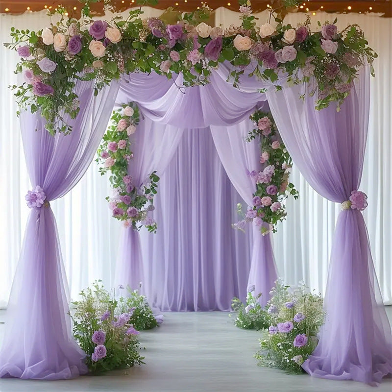 Sheer Organza Wedding Arch Draping Fabric 20ft Light Purple