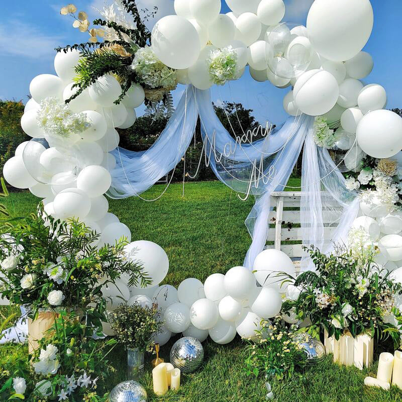 Sheer Organza Wedding Arch Draping Fabric 20ft White