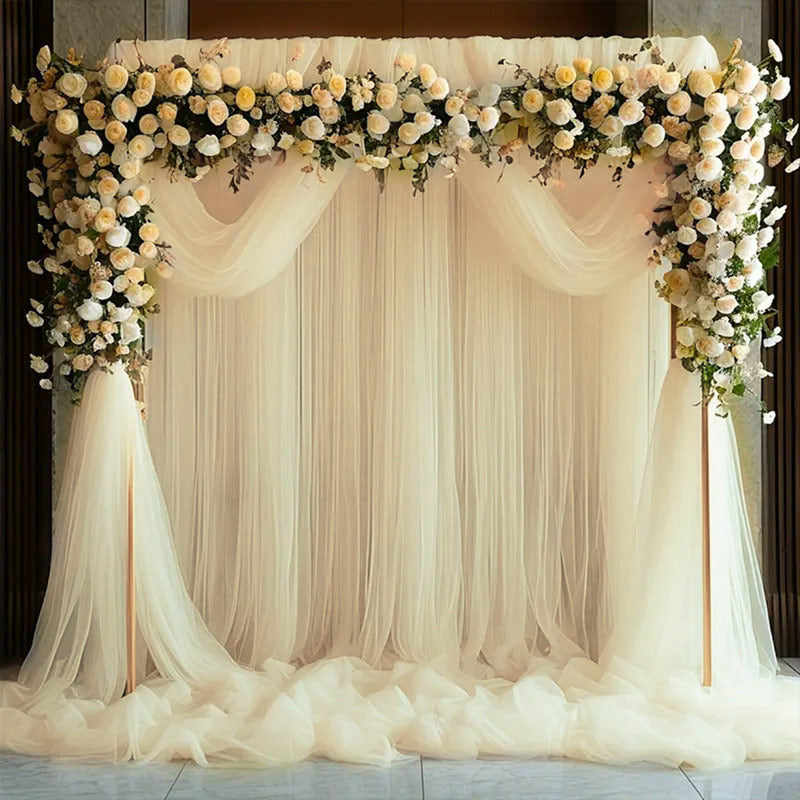 Sheer Organza Wedding Arch Draping Fabric 20ft Light Yellow